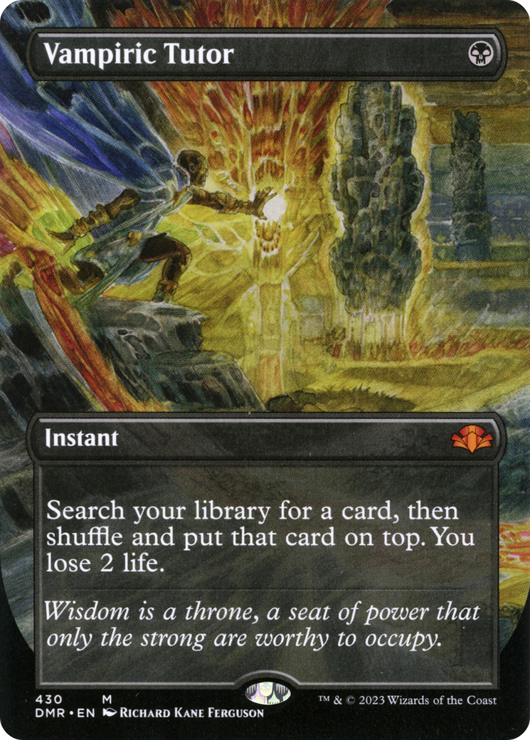 Vampiric Tutor (Borderless) (DMR-430) [Dominaria Remastered] Foil
