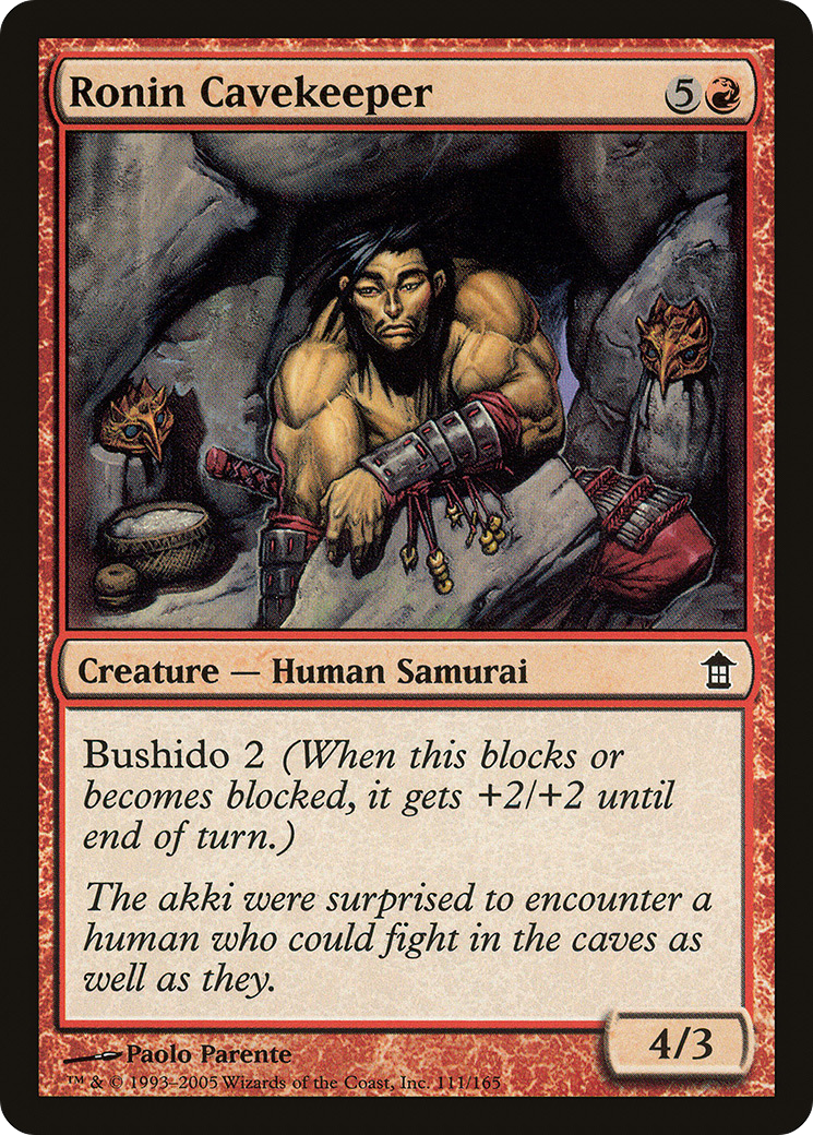 Ronin Cavekeeper (SOK-111) [Saviors of Kamigawa] Foil
