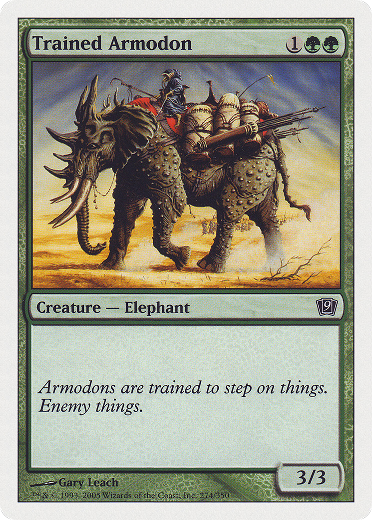 Trained Armodon (9ED-274) [9th Edition] Foil