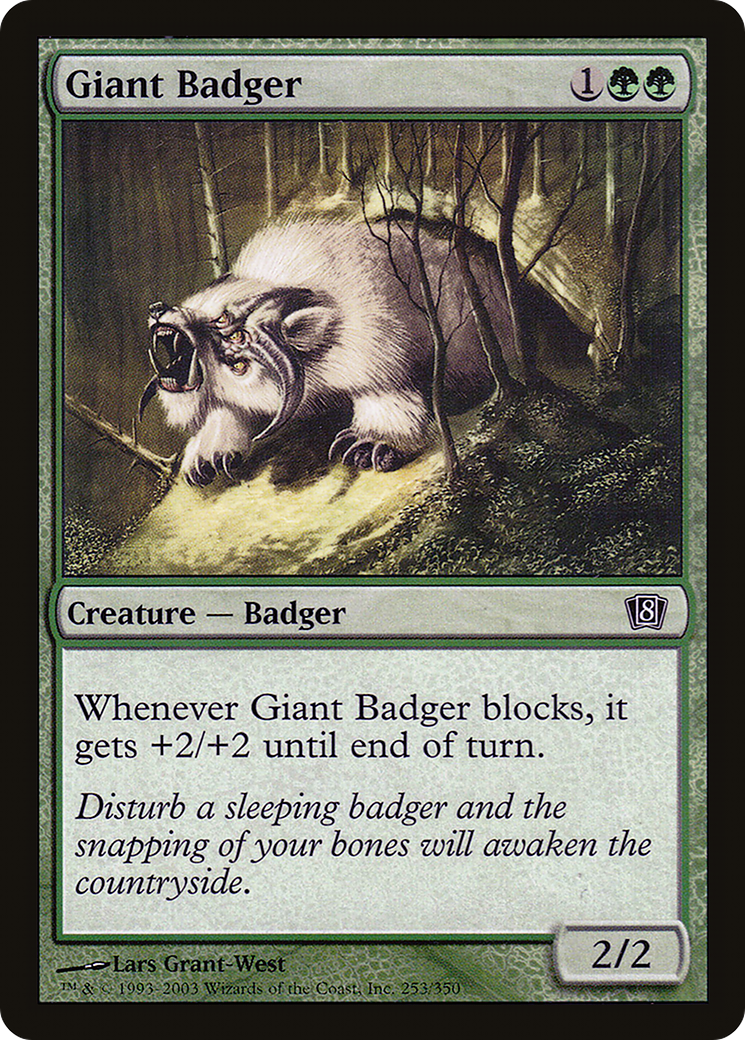 Giant Badger (8ED-253) [8th Edition] Foil