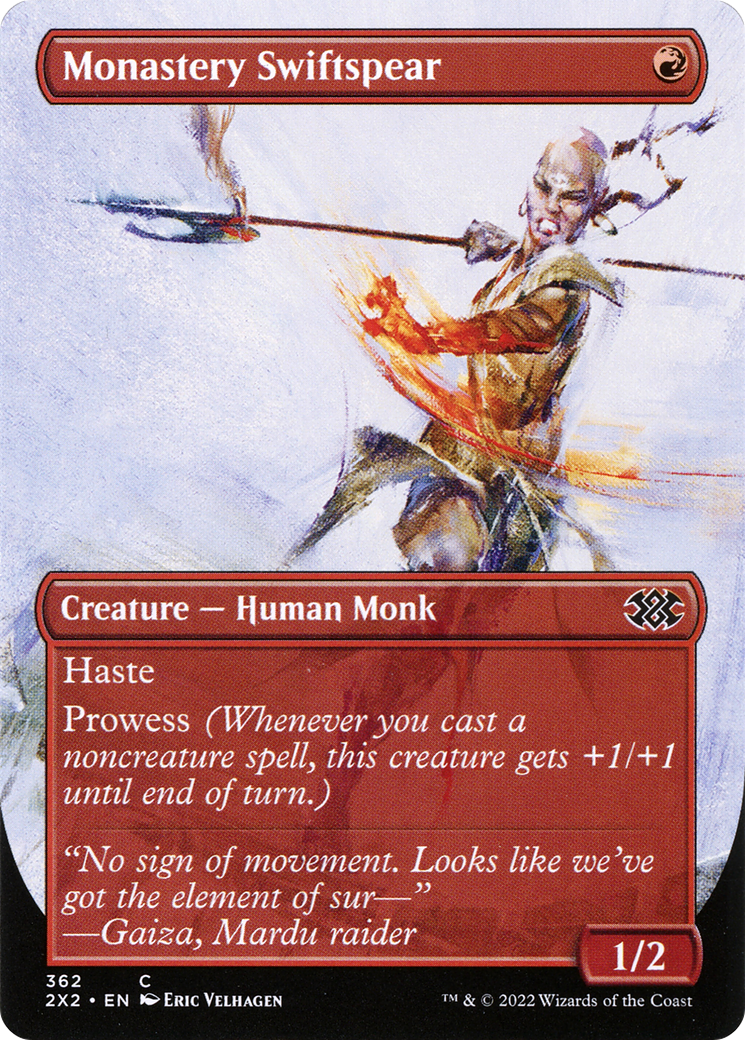 Monastery Swiftspear (Borderless) (2X2-362) [Double Masters 2022] Foil