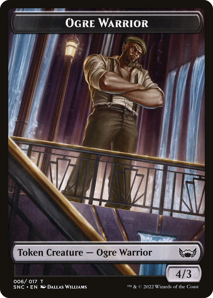 Ogre Warrior (TSNC-006) [Streets of New Capenna Tokens] Foil