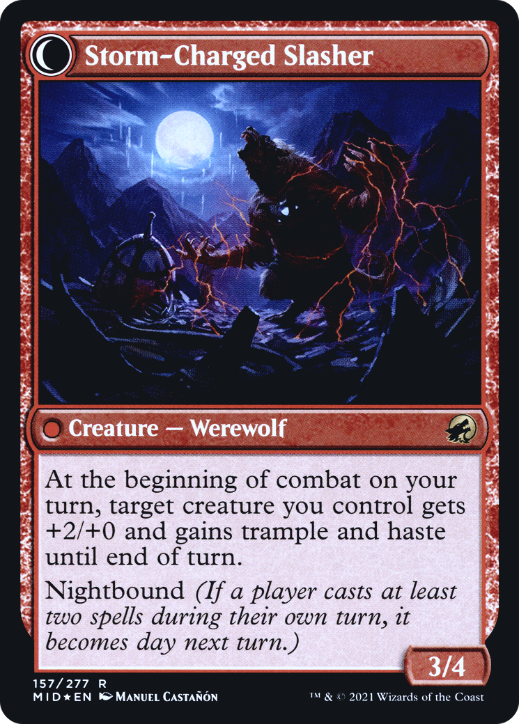 Reckless Stormseeker (PRE-157) [Innistrad: Midnight Hunt Promos] Foil