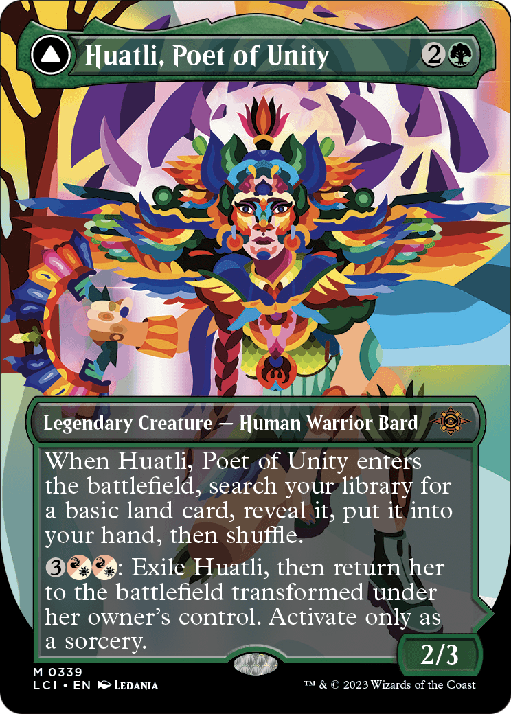 Huatli, Poet of Unity (Borderless) (LCI-339) [The Lost Caverns of Ixalan] Foil