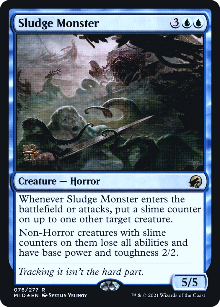 Sludge Monster (PRE-076) [Innistrad: Midnight Hunt Promos] Foil