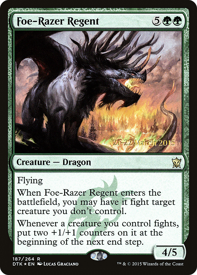 Foe-Razer Regent (PRE-187) [Dragons of Tarkir Promos] Foil