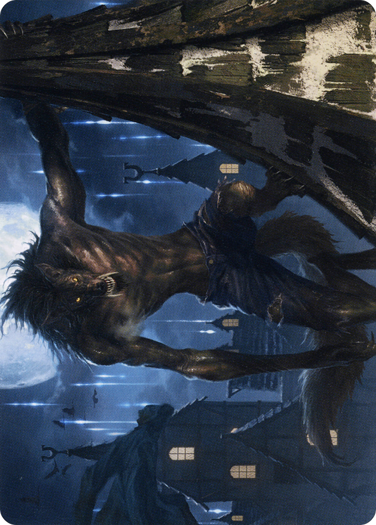 Stalking Predator // Stalking Predator (AMID-040) (Borderless) [Midnight Hunt Art Series]