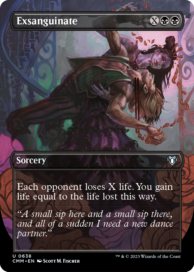 Exsanguinate (Borderless) (CMM-638) [Commander Masters] Foil