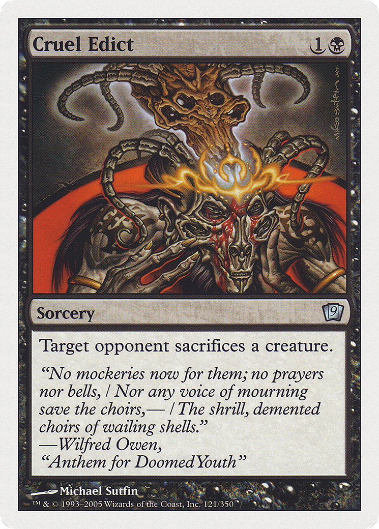 Cruel Edict (9ED-121) [9th Edition] Foil