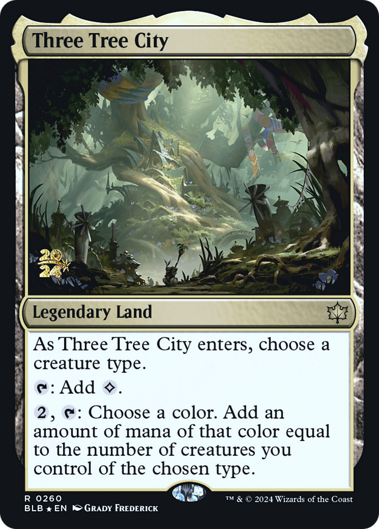 Three Tree City (PRE-260) [Bloomburrow Promos] Foil