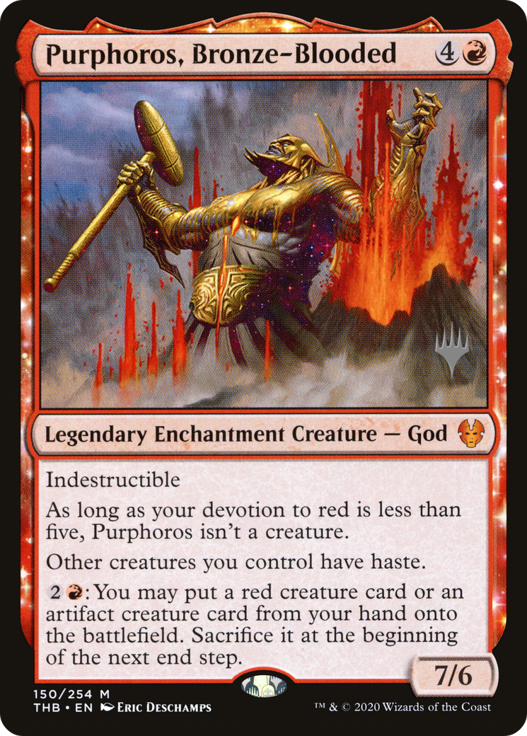 Purphoros, Bronze-Blooded (PPTHB-150) [Promo Pack: Theros Beyond Death Promos]