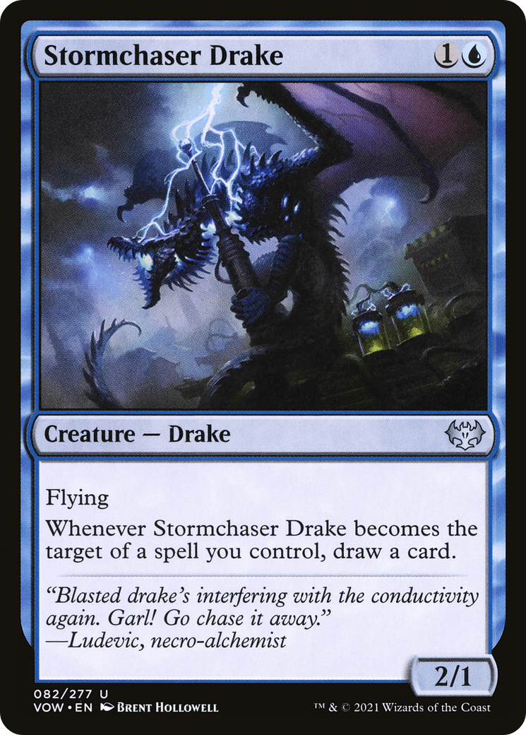 Stormchaser Drake (VOW-082) [Innistrad: Crimson Vow] Foil