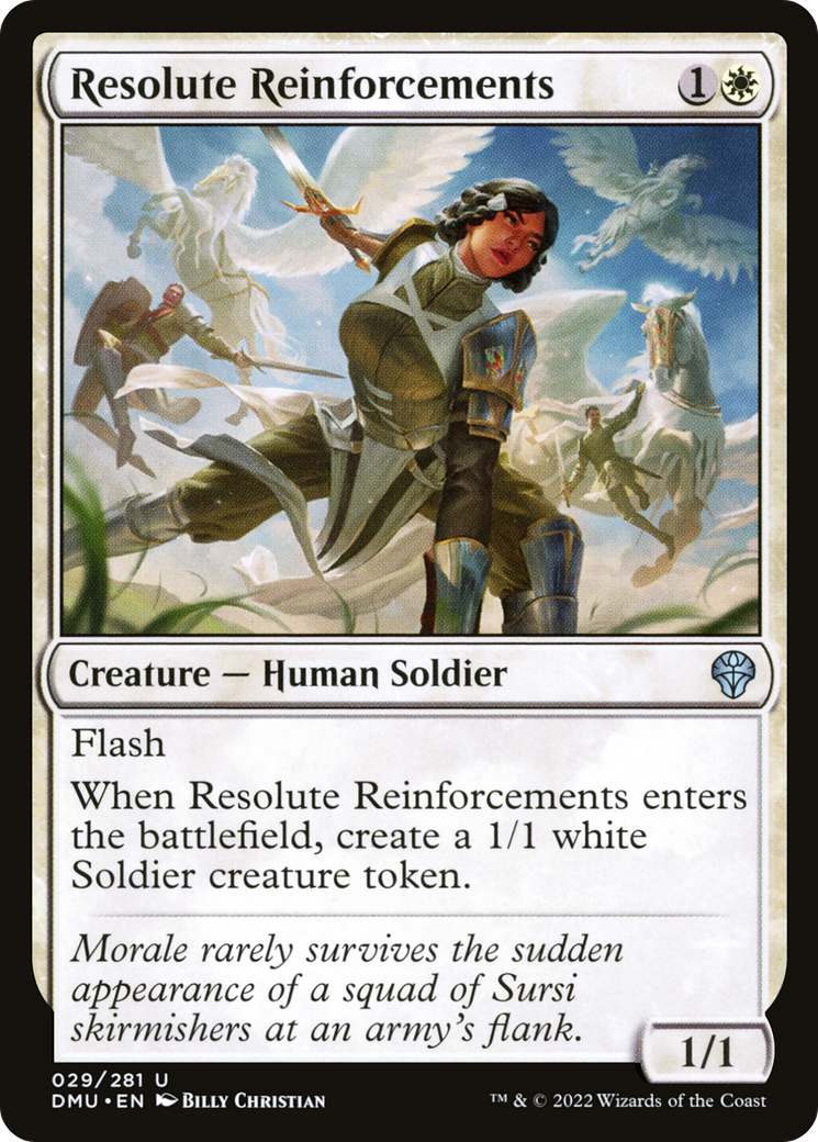 Resolute Reinforcements (DMU-029) [Dominaria United] Foil