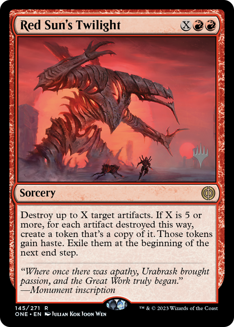 Red Sun's Twilight (PPONE-145) [Promo Pack: Phyrexia: All Will Be One Promos]