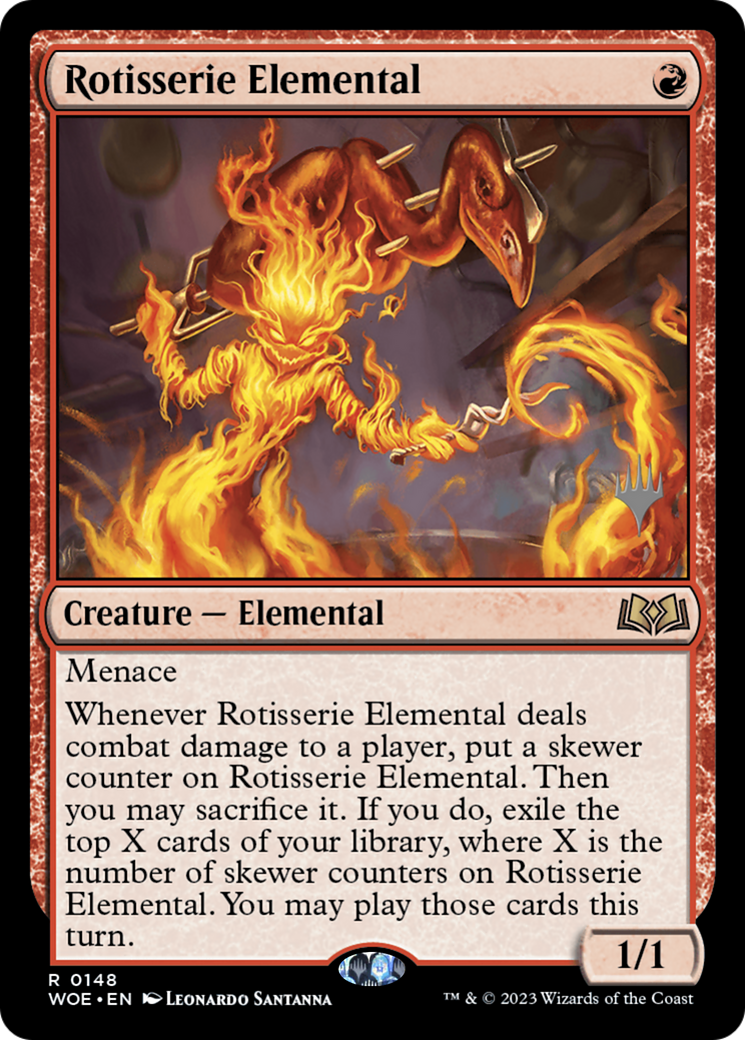 Rotisserie Elemental (PPWOE-148) [Promo Pack: Wilds of Eldraine Promos] Foil
