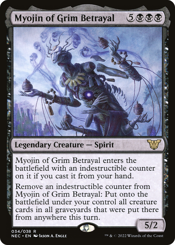 Myojin of Grim Betrayal (NEC-034) [Neon Dynasty Commander] Foil