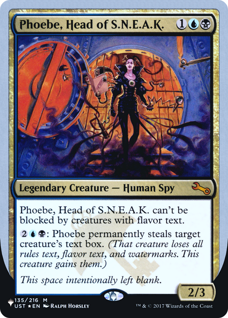 Phoebe, Head of S.N.E.A.K. (LIST-135/216) [The List (Unfinity Foil Edition)] Foil