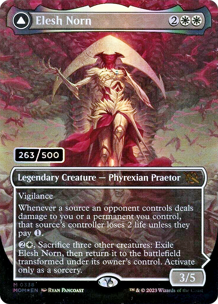 Elesh Norn (Serial Numbered) (MOM-338) (Borderless) [March of the Machine] Foil