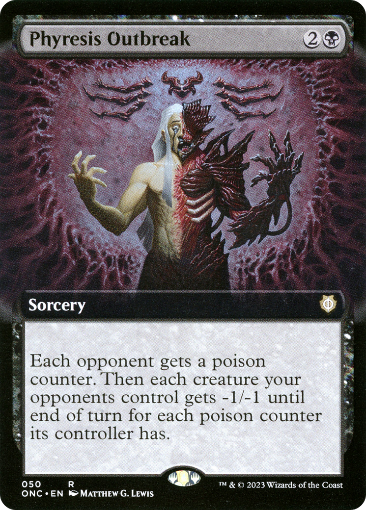 Phyresis Outbreak (Extended Art) (ONC-050) [Phyrexia: All Will Be One Commander]