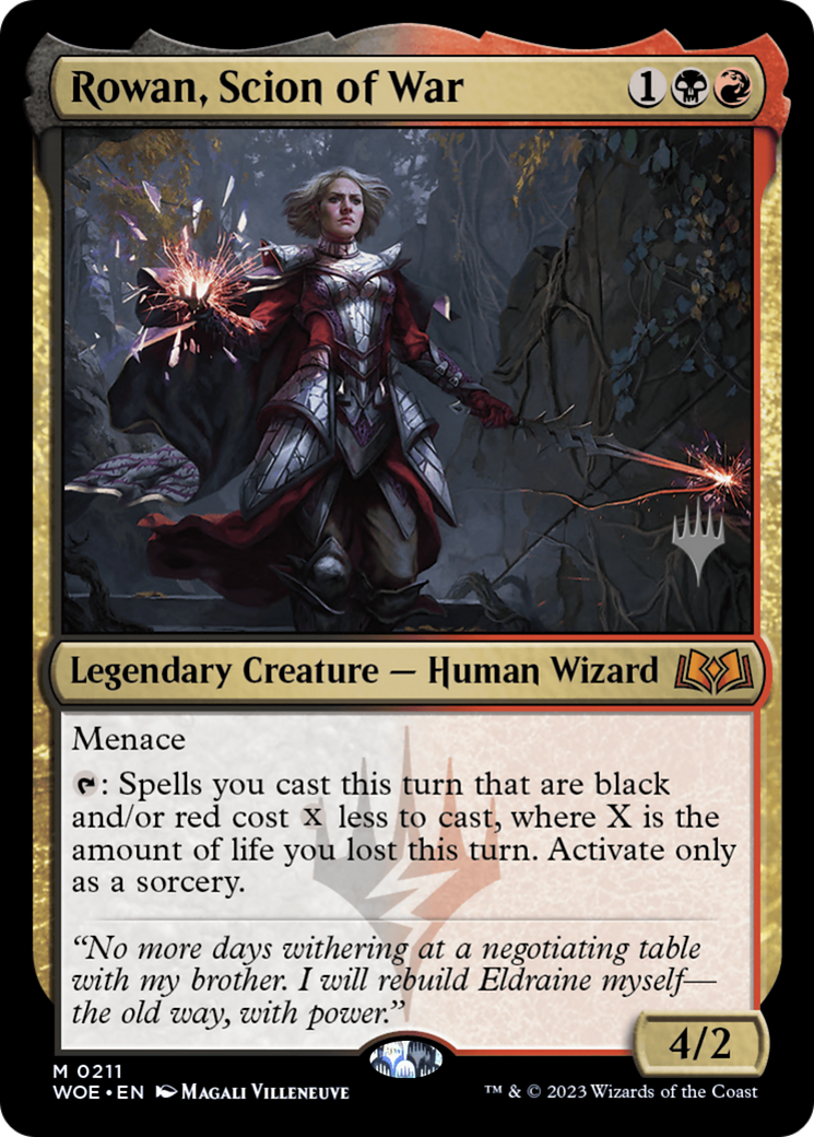 Rowan, Scion of War (PPWOE-211) [Promo Pack: Wilds of Eldraine Promos] Foil