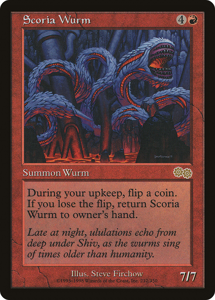 Scoria Wurm (USG-212) [Urza's Saga]