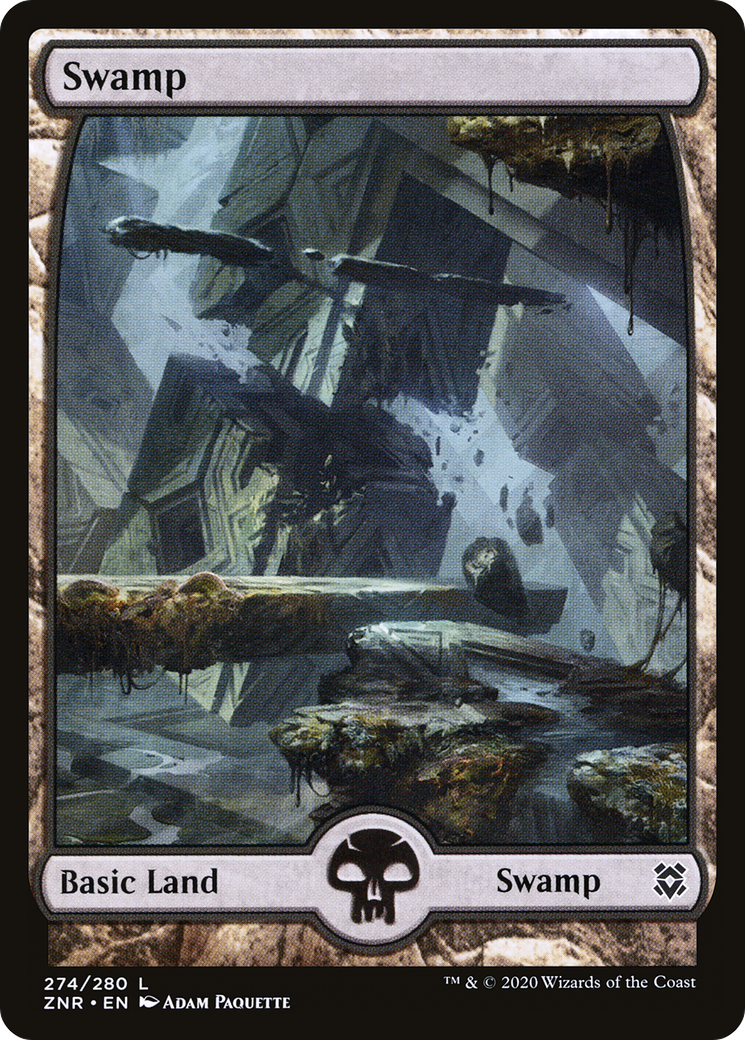 Swamp (274) - Full Art (ZNR-274) [Zendikar Rising] Foil