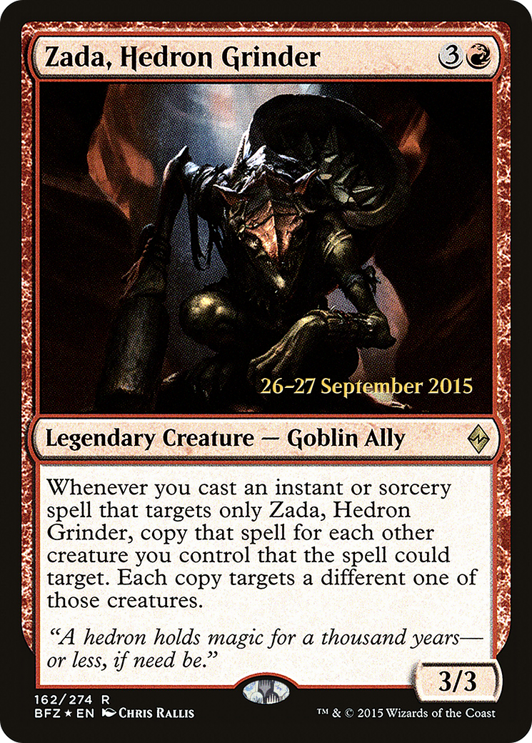 Zada, Hedron Grinder (PRE-162) [Battle for Zendikar Promos] Foil