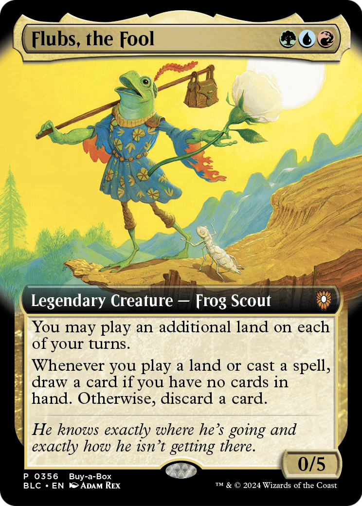 Flubs, the Fool (Extended Art) (BABP-356) [Bloomburrow Commander]