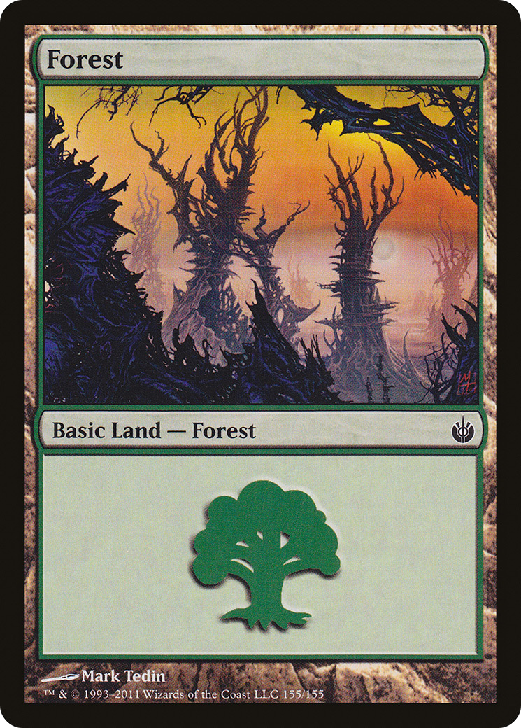 Forest (MBS-155) [Mirrodin Besieged] Foil
