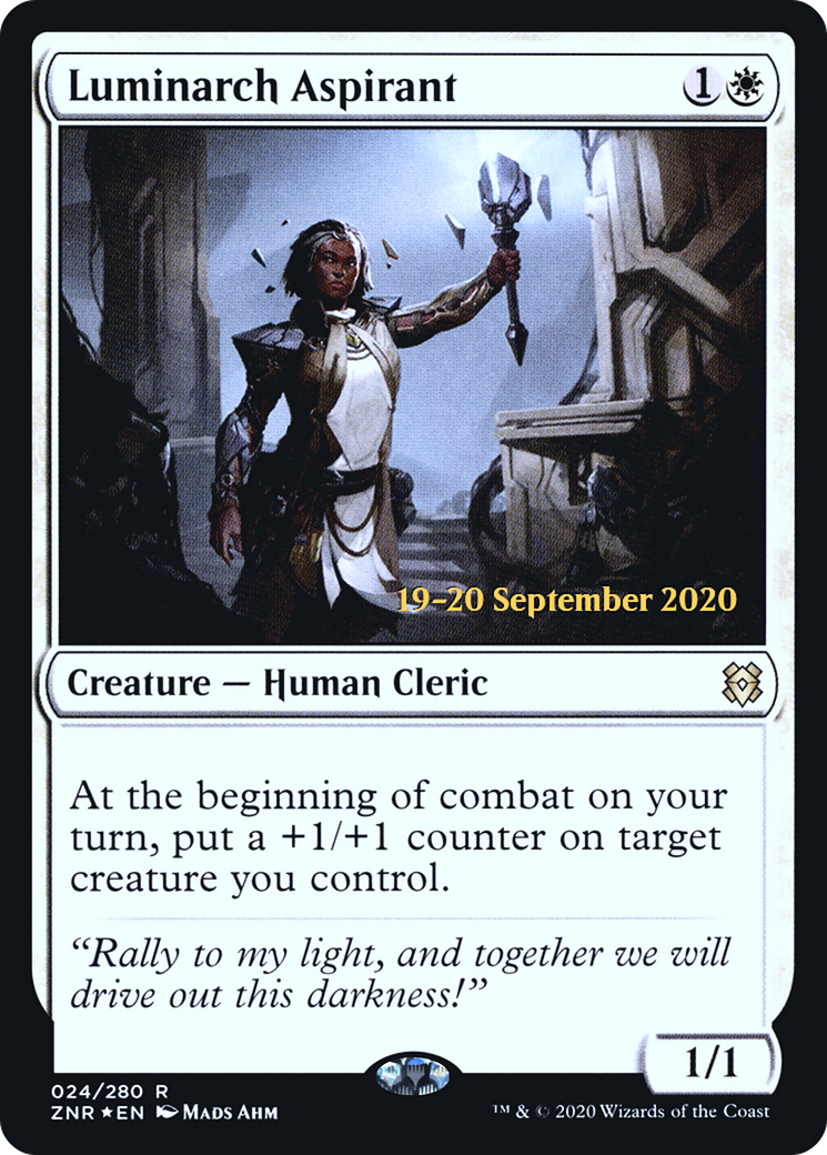 Luminarch Aspirant (PRE-024) [Zendikar Rising Promos] Foil