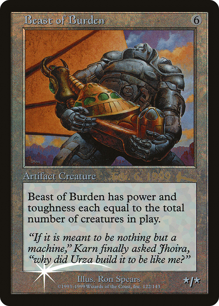 Beast of Burden (PRE-005) [Urza's Legacy Promos] Foil