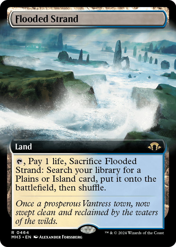 Flooded Strand (Extended Art) (MH3-464) [Modern Horizons 3]