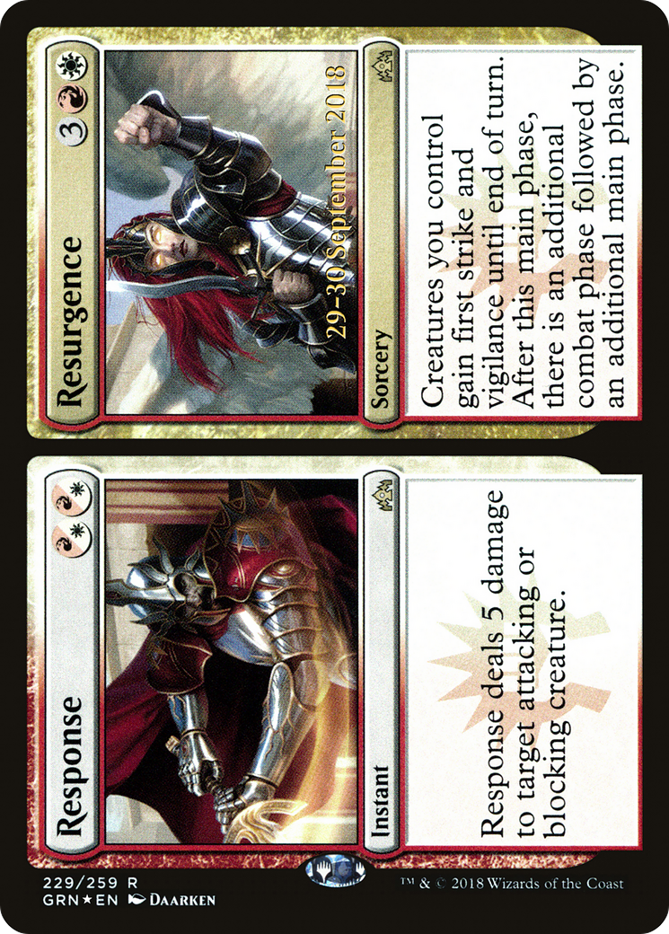 Response // Resurgence (PRE-229) [Guilds of Ravnica Promos] Foil