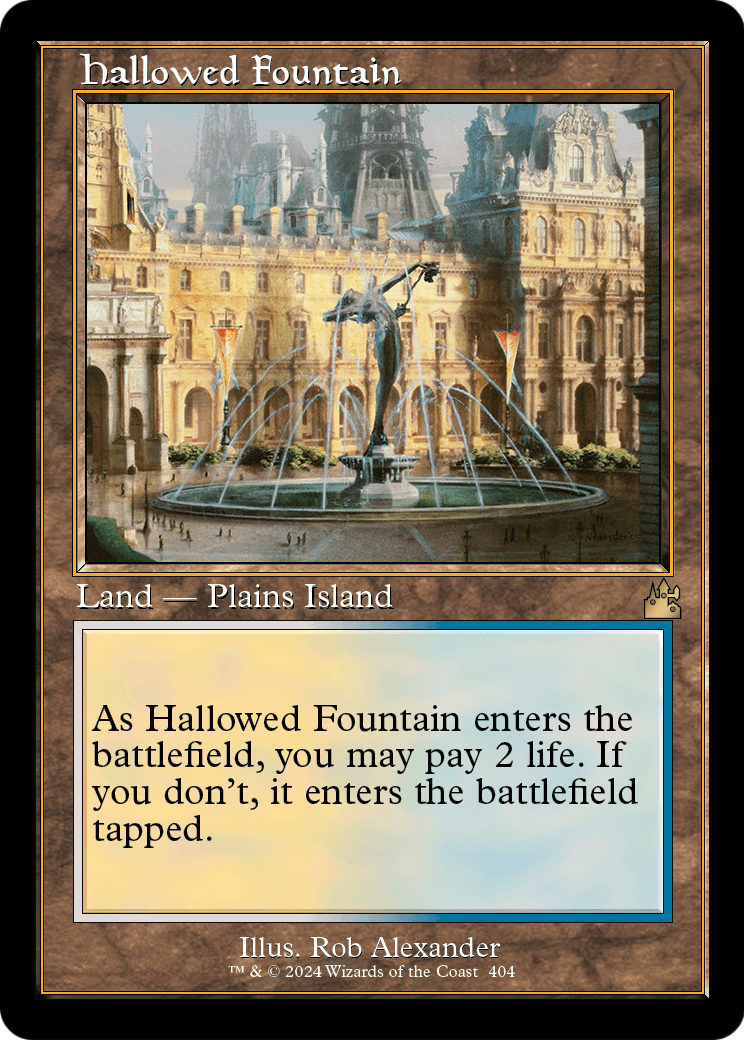 Hallowed Fountain (Retro Frame) (RVR-404) [Ravnica Remastered] Foil