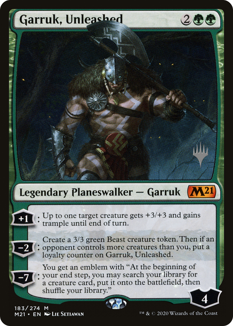 Garruk, Unleashed (PPM21-183) [Promo Pack: Core Set 2021 Promos] Foil