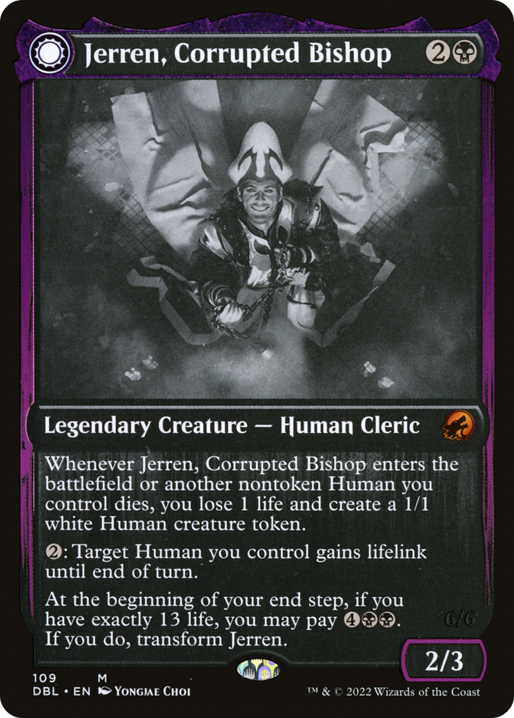 Jerren, Corrupted Bishop (DBL-109) [Innistrad: Double Feature] Foil