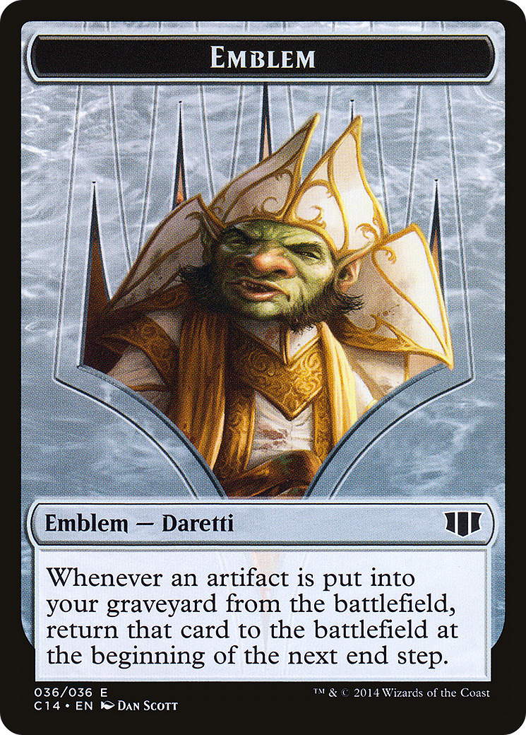 Emblem - Daretti, Scrap Savant // Tuktuk the Returned Token (C14-36 // 31) [Commander 2014 Tokens]