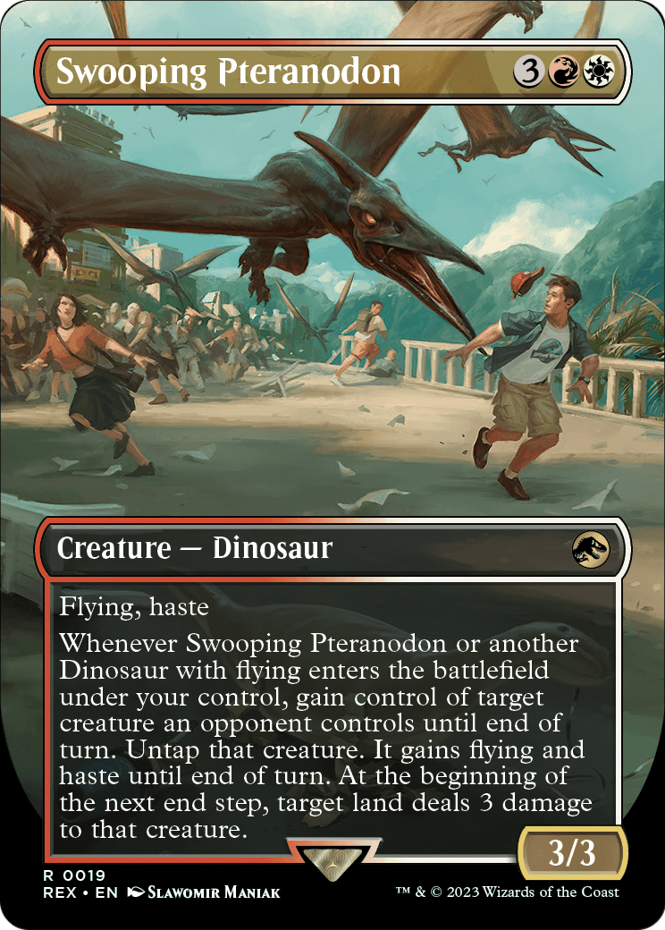 Swooping Pteranodon (Borderless) (REX-019) [Jurassic World Collection] Foil