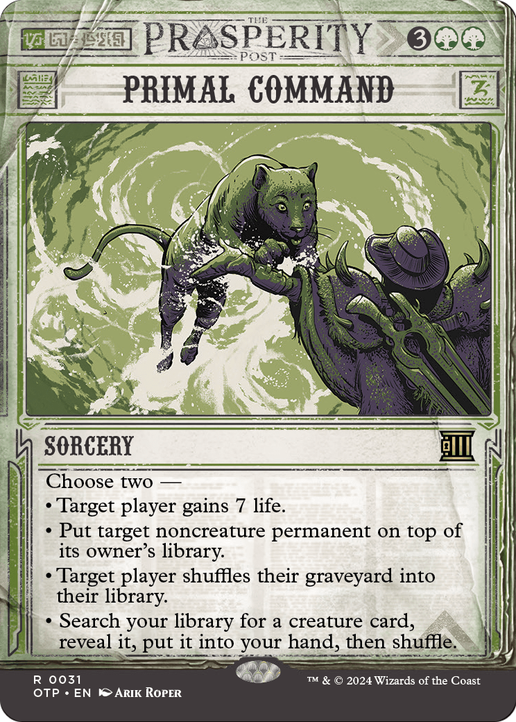 Primal Command (OTP-031) (Showcase) (Borderless) [Breaking News] Foil