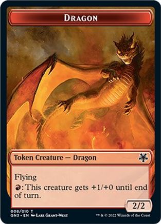 Dragon // Elf Warrior Double-sided Token [Magic Game Night: Free-For-All]