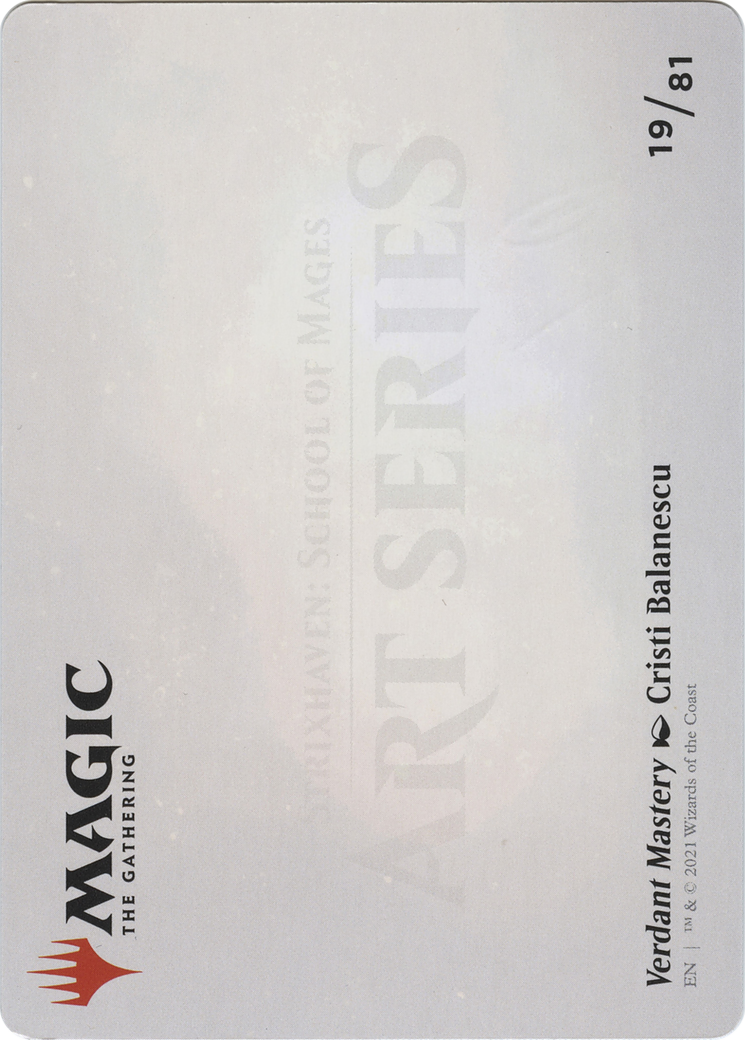 Verdant Mastery Art Card (ASSTX-019) (Borderless) [Strixhaven Art Series]