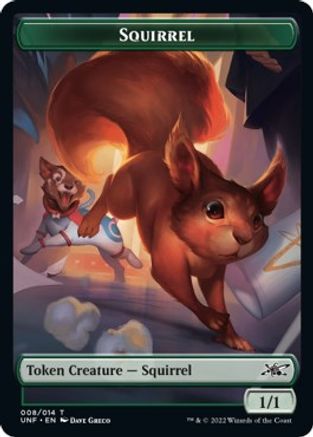 Squirrel // Food (010) Double-sided Token [Unfinity] Foil