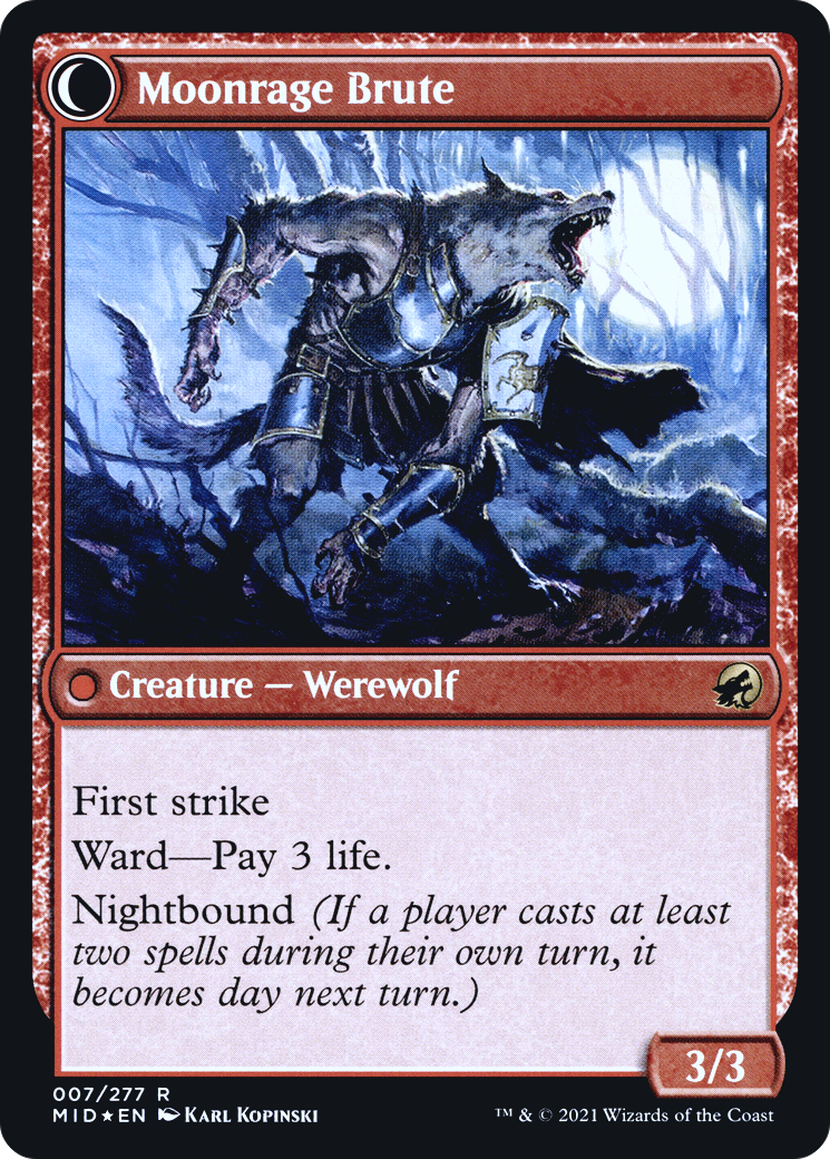 Brutal Cathar (PRE-007) [Innistrad: Midnight Hunt Promos] Foil