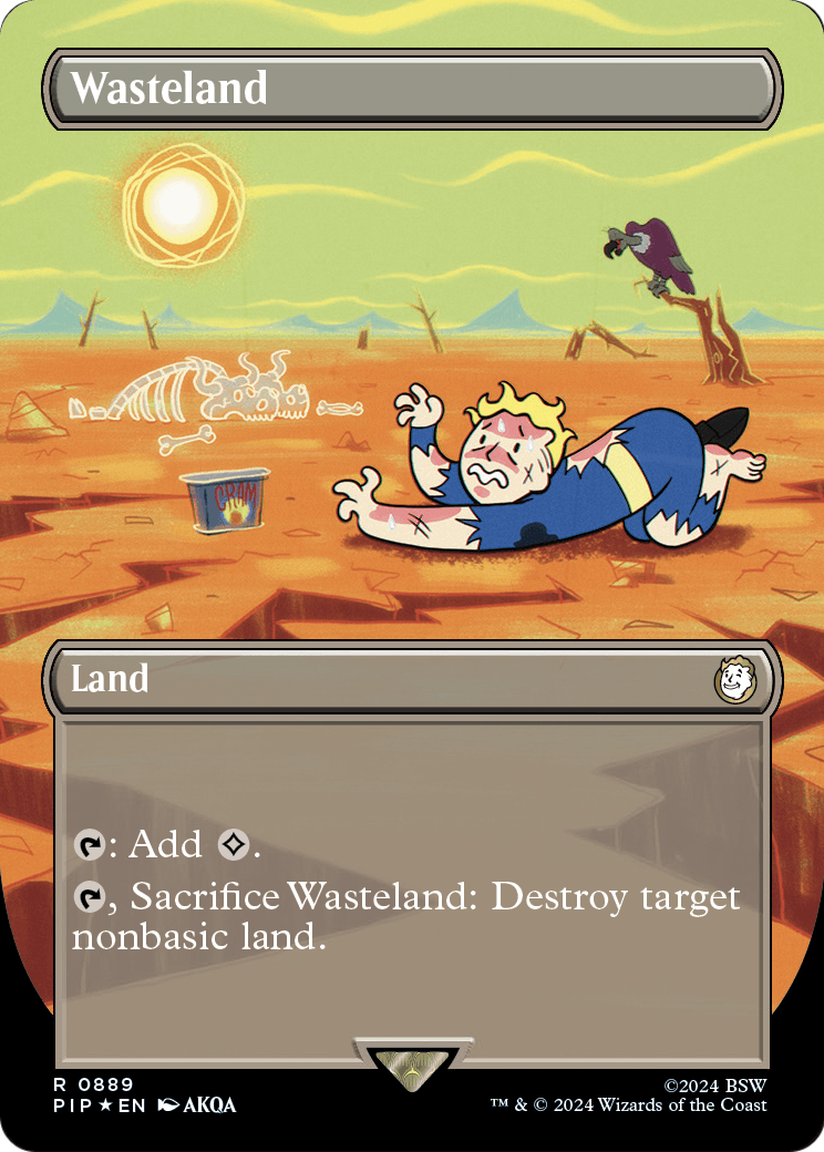 Wasteland (Borderless) (Surge Foil) (PIP-889) [Fallout] Foil
