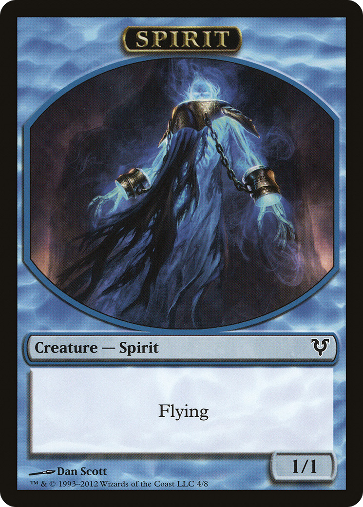 Spirit Token (AVR-004) [Avacyn Restored Tokens]