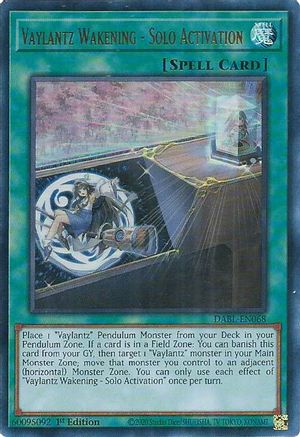 Vaylantz Wakening - Solo Activation (Ultra Rare) (DABL-EN068) - Darkwing Blast 1st Edition