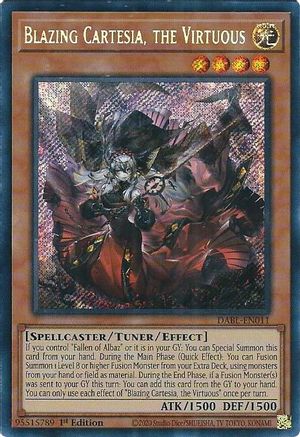 Blazing Cartesia, the Virtuous (Secret Rare) (DABL-EN011) - Darkwing Blast 1st Edition