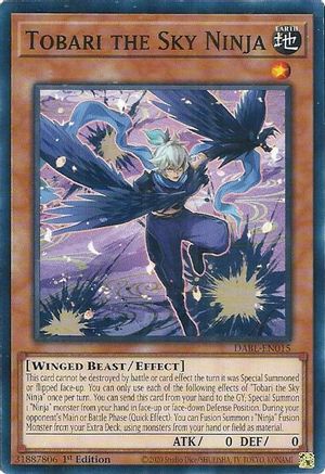 Tobari the Sky Ninja (Common) (DABL-EN015) - Darkwing Blast 1st Edition