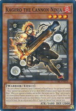 Kagero the Cannon Ninja (Common) (DABL-EN018) - Darkwing Blast 1st Edition