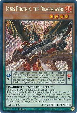 Ignis Phoenix, the Dracoslayer (Secret Rare) (DABL-EN022) - Darkwing Blast 1st Edition